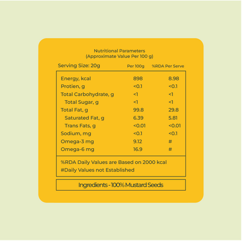Wood Pressed Mustard Oil – Bold, Pure & Full of Goodness
